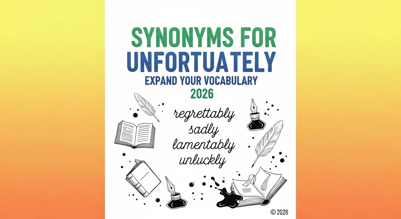 Synonyms for Unfortunately