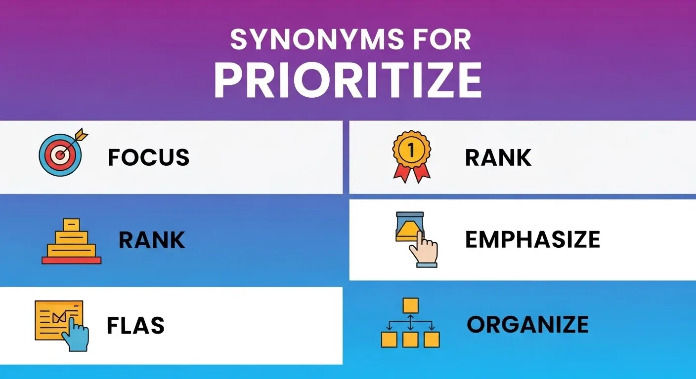 Synonyms for Prioritize