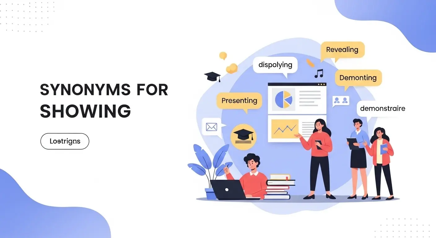 Synonyms for Showing